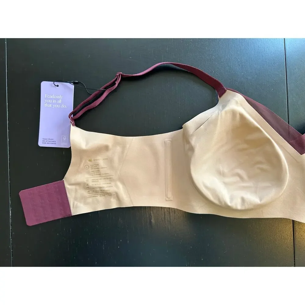 Honeylove Crossover Runway Purple Wireless Bra Size Large - Picture 3 of 6